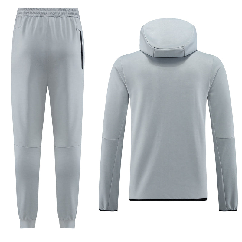 Kit Conjunto Nike Tech Fleece - Jaqueta e Calça- Cinza/Preta