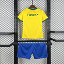 Conjunto Kit Infantil Palmeiras Third 2025/26 - Puma Torcedor - Amarela/Azul
