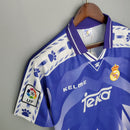Camisa Real Madrid Away 1996/97 - Kelme Retrô Masculina - Roxa/Branca