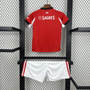 Conjunto Kit Infantil Benfica Home 2025/26 - Adidas Torcedor - Vermelha/Branca