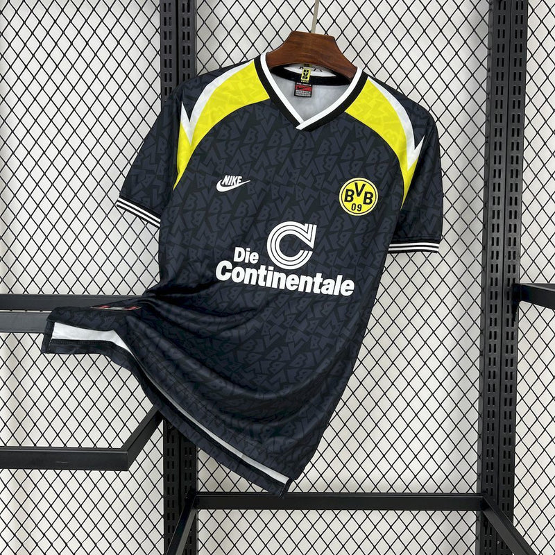 Camisa Borussia Dortmund Away 1995/96 - Nike Retrô Masculina - Preta/Amarela