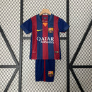 Conjunto Kit Infantil Barcelona Home 2014/15 - Nike Retrô - Vermelha/Azul