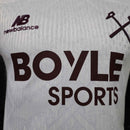 Camisa West Ham Away 2026/27 - New Balance Jogador Masculina - Branca/Preta