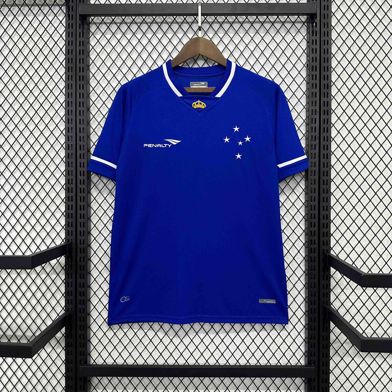 Camisa Cruzeiro Home 2015/16 - Penalty Retrô Masculina - Azul/Branca
