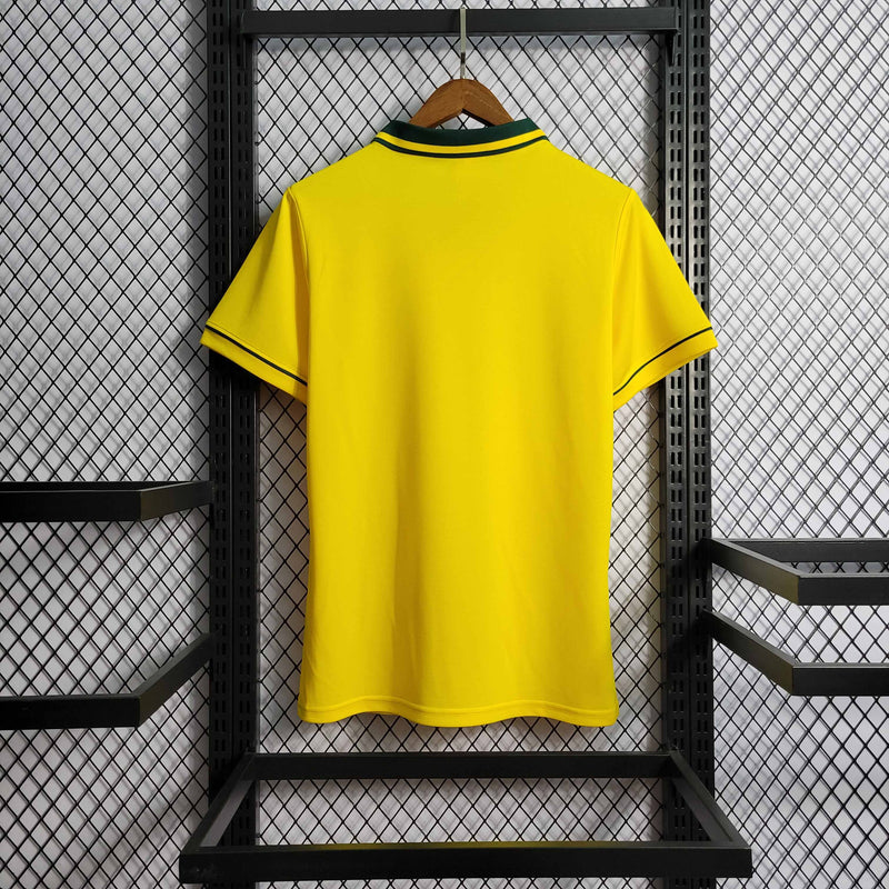 Camisa Seleção Brasileira Home 1993/1994 - Umbro Retrô Masculina - Amarela/Verde