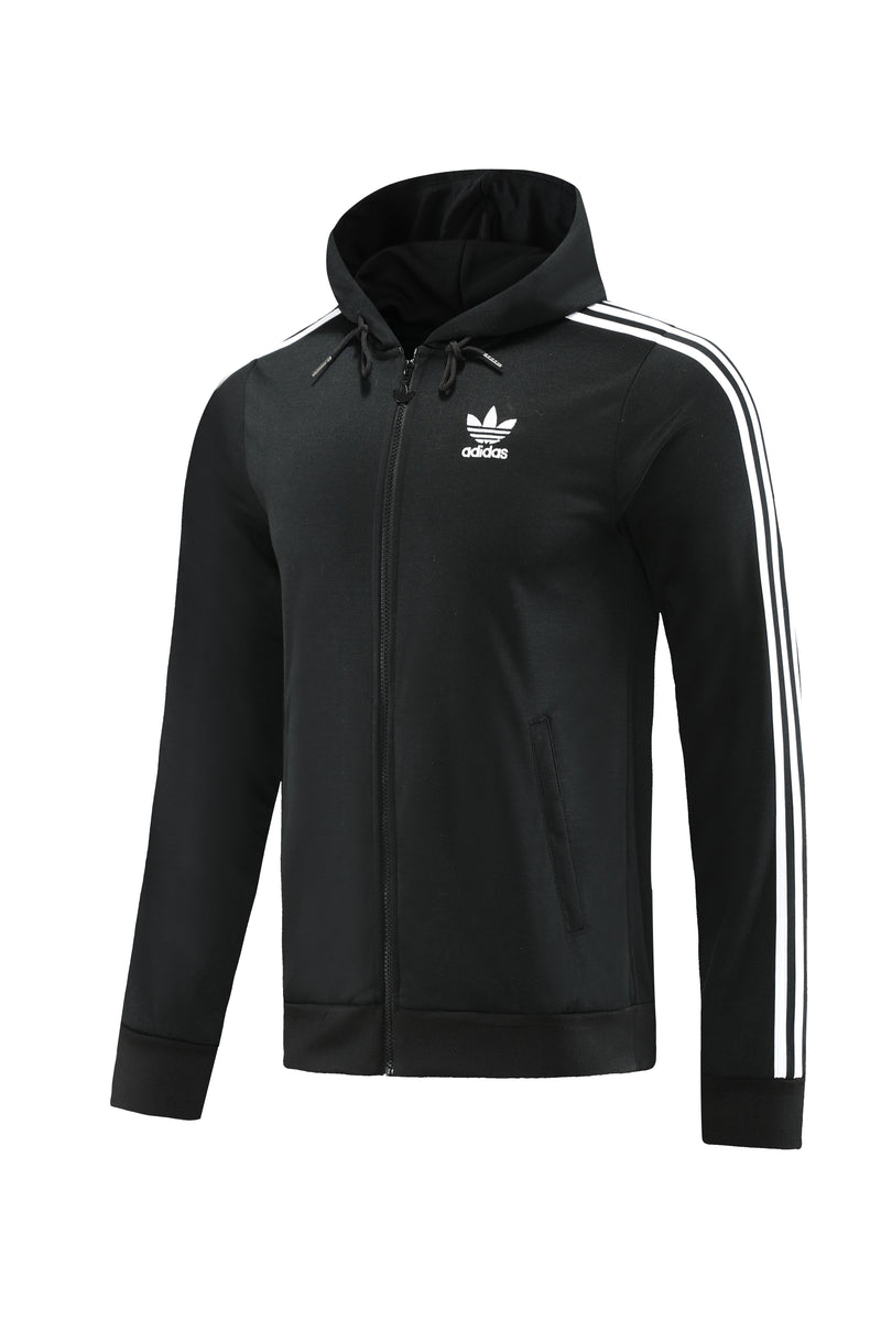 Kit Conjunto Adidas Tech Fleece - Jaqueta e Calça- Preta/Branca