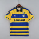 Camisa Parma Home 1999/00 - Champion Retrô Masculina - Amarela/Azul