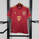 Camisa Pronta Entrega Bayern Munique 125 Anos 2025/26 - Adidas Torcedor Masculina - Bordo/Dourado