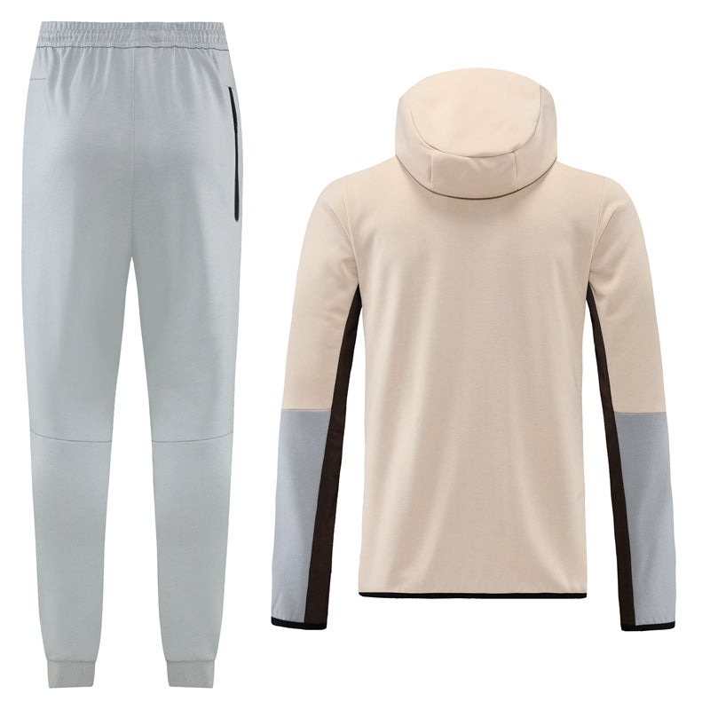 Kit Conjunto Nike Tech Fleece - Jaqueta e Calça- Marrom/Cinza