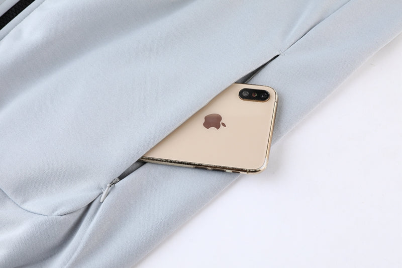 Kit Conjunto Nike Tech Fleece - Jaqueta e Calça- Cinza/Preta