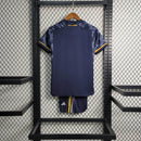 Conjunto Kit Infantil Real Madrid Away 2023/24 - Adidas Torcedor - Cinza