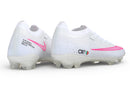 Chuteira Campo Nike Mercurial CR7 Vapor 17 Elite - Branca/Rosa