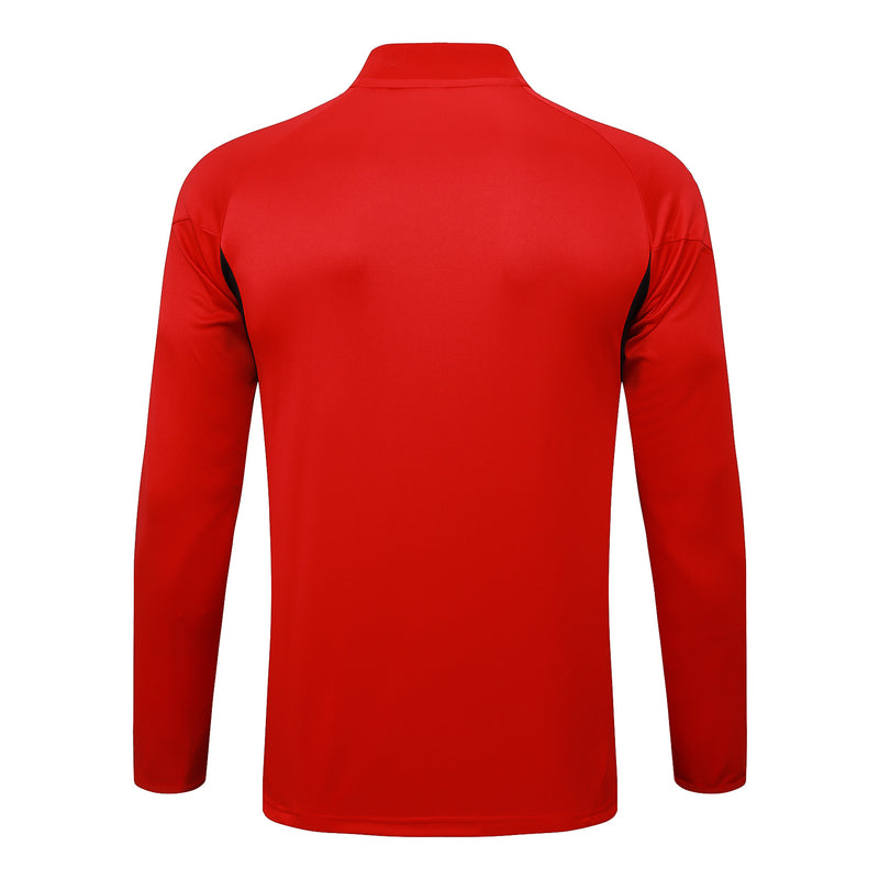 Conjunto de Treino Half Ziper Liverpool 2025/26 - Adidas Jaqueta + Calça - Vermelha/Preta