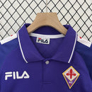 Conjunto Kit Infantil Fiorentina Home 1998/99 - Fila Retrô - Roxa/Branca