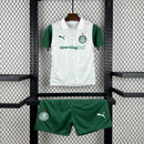 Conjunto Kit Infantil Palmeiras Away 2025/26 - Puma Torcedor - Branca/Verde