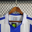 Camisa Real Espanhol Home 1984/89 - Massana Retrô Masculina - Branca/Azul