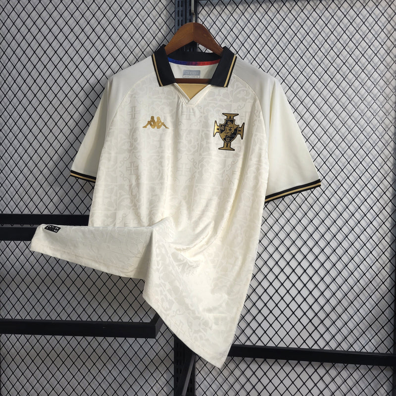 Creme Bege/Dourada-Kappa-Edição Especial lll-22/23-Vasco-Torcedor-Polo