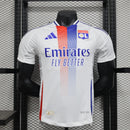 Camisa Lyon Home 2024/25 - Adidas Jogador Masculina - Branca/Azul/Vermelha