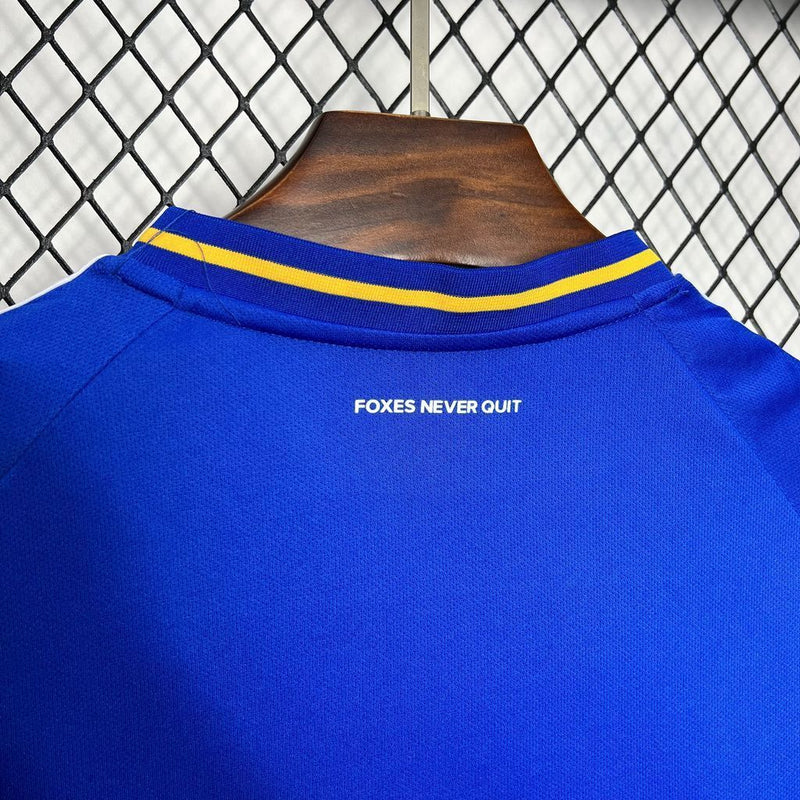 Camisa Leicester City Home 2024/25 - Adidas Torcedor Masculina - Azul/Branca