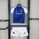 Conjunto Kit Infantil Cruzeiro Home 2025/26 - Adidas Torcedor - Azul/Branca