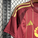 Camisa Pronta Entrega Roma Home 2024/25 - Adidas Torcedor Masculina - Bordo/Dourado