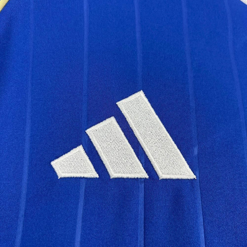 Camisa Leicester City Home 2025/26 - Adidas Torcedor Masculina - Azul/Branca