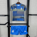 Conjunto Kit Infantil Real Madrid Treino 2025/26 - Adidas Torcedor - Azul/Cinza
