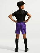 Conjunto Kit Infantil Pronta Entrega Barcelona Away 2026/27 - Nike Torcedor - Preta/Roxa