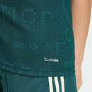 Conjunto Kit Infantil Pronta Entrega Real Madrid Away 2026/27 - Adidas Torcedor - Verde/Branca