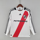 Camisa Manga Longa River Plate Home 2009/10 - Adidas Retrô Masculina - Branca/Vermelha