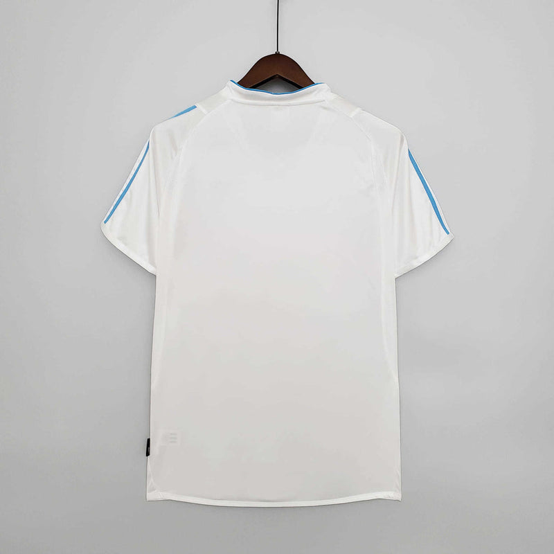 Camisa Olympique Marseille 2002/03 - Adidas Retrô Masculina - Branca/Azul
