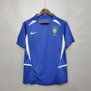 Camisa Seleção Brasileira Away 2002 - Nike Retrô Masculina - Azul/Branca