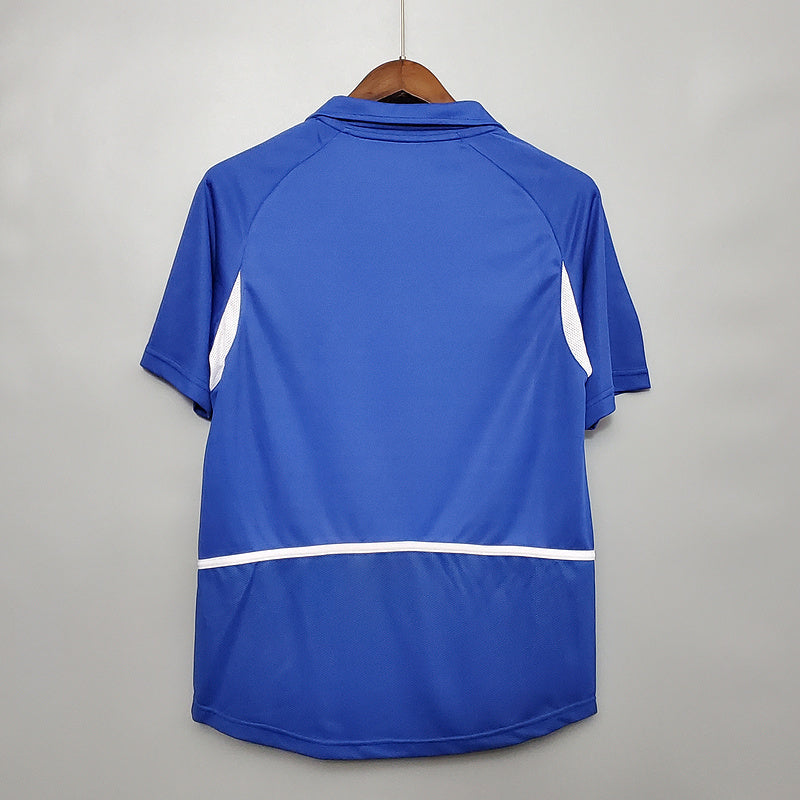 Camisa Seleção Brasileira Away 2002 - Nike Retrô Masculina - Azul/Branca