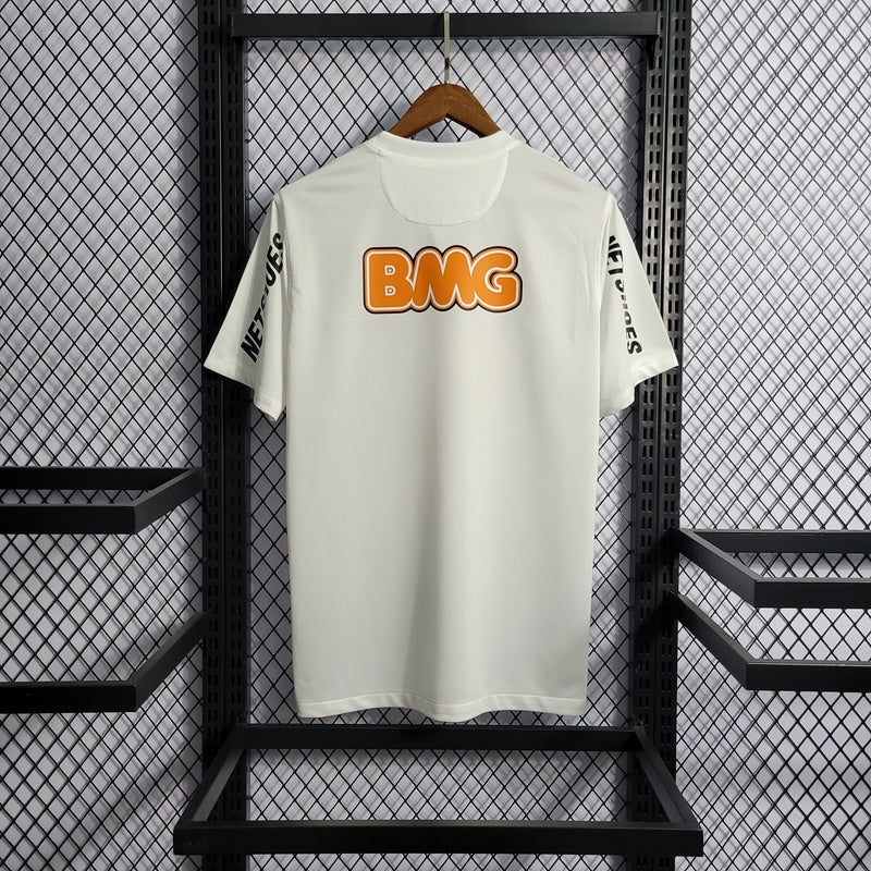 Camisa Pronta Entrega Santos Home 2011/12 - Nike Retrô Masculina - Branca/Preta + NEYMAR N°11 + Frete Grátis