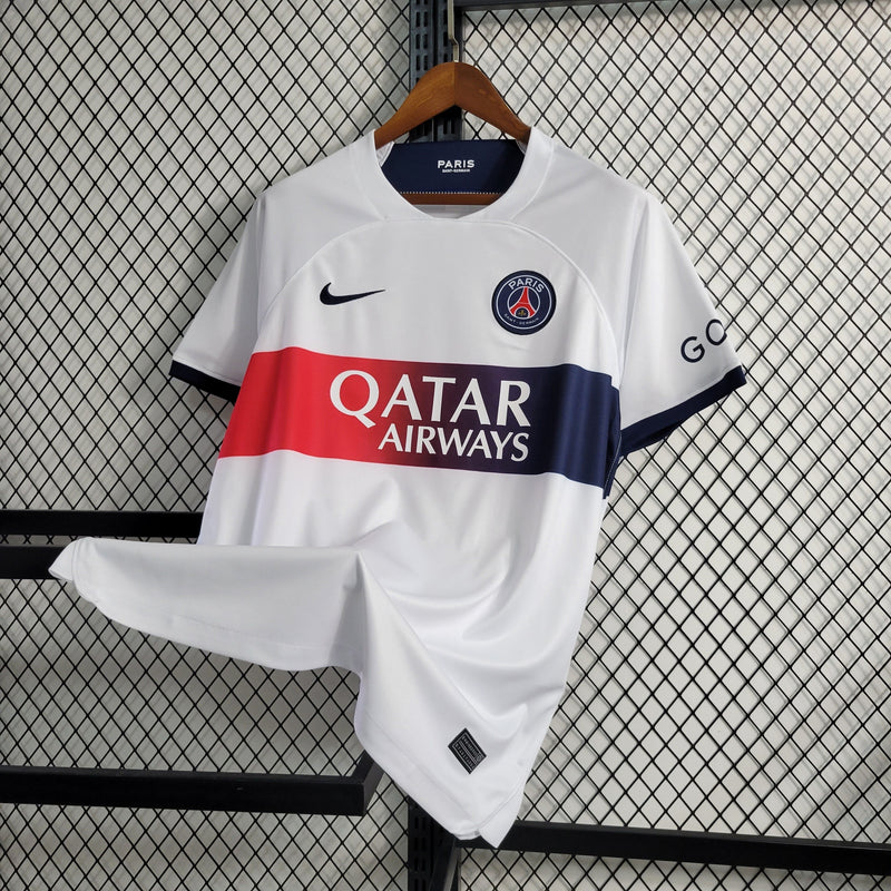 Camisa PSG Away 2023/24 - Nike Torcedor Masculina - Branca/Azul