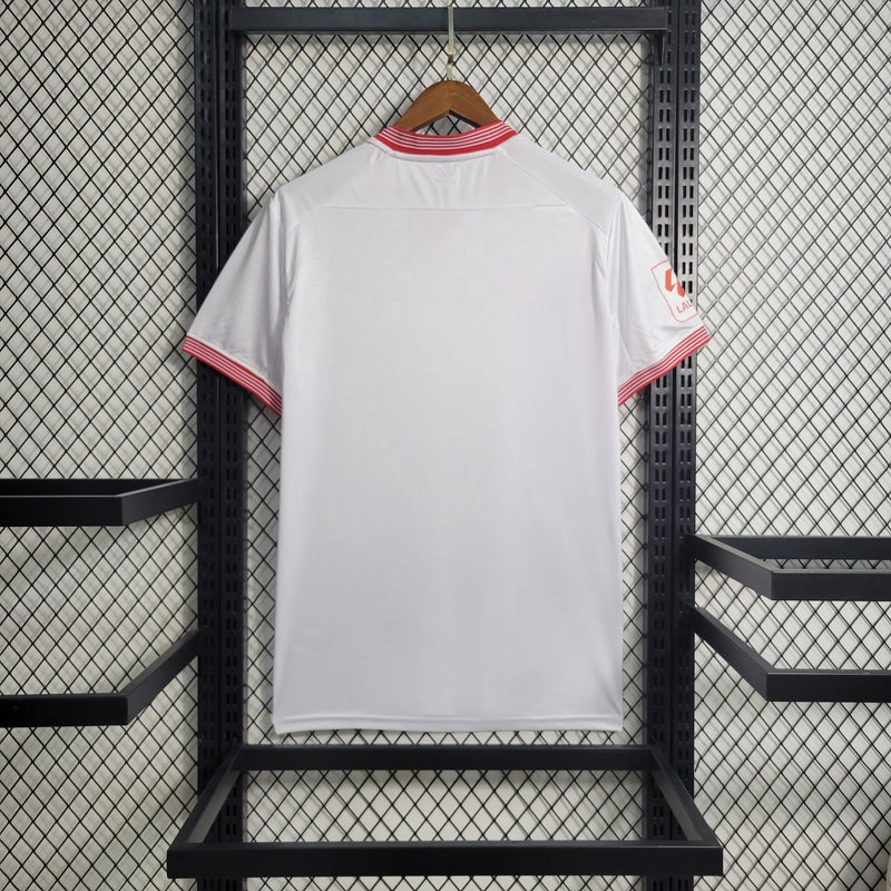 Camisa Sevilla Home 2023/24 - Castore Torcedor Masculina - Branca/Vermelha