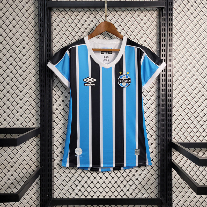 Camisa Grêmio Home 2023/24 - Umbro Torcedor Feminina - Azul/Preta