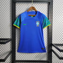 Camisa Pronta Entrega Seleção Brasil Away 2022/23 - Nike Torcedor Feminina - Azul/Verde