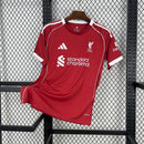 Camisa Pronta Entrega Liverpool Home 2025/26 - Adidas Torcedor Masculina - Vermelha/Branca