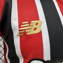 Camisa São Paulo Away 2025/26 - New Balance Jogador Masculina - Preta/Vermelha