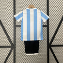 Conjunto Kit Infantil Seleção Argentina Home 1986/87 - Retrô - Azul/Branca