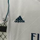 Conjunto Kit Infantil Real Madrid Home 2017/18 - Adidas Retrô - Branca/Azul