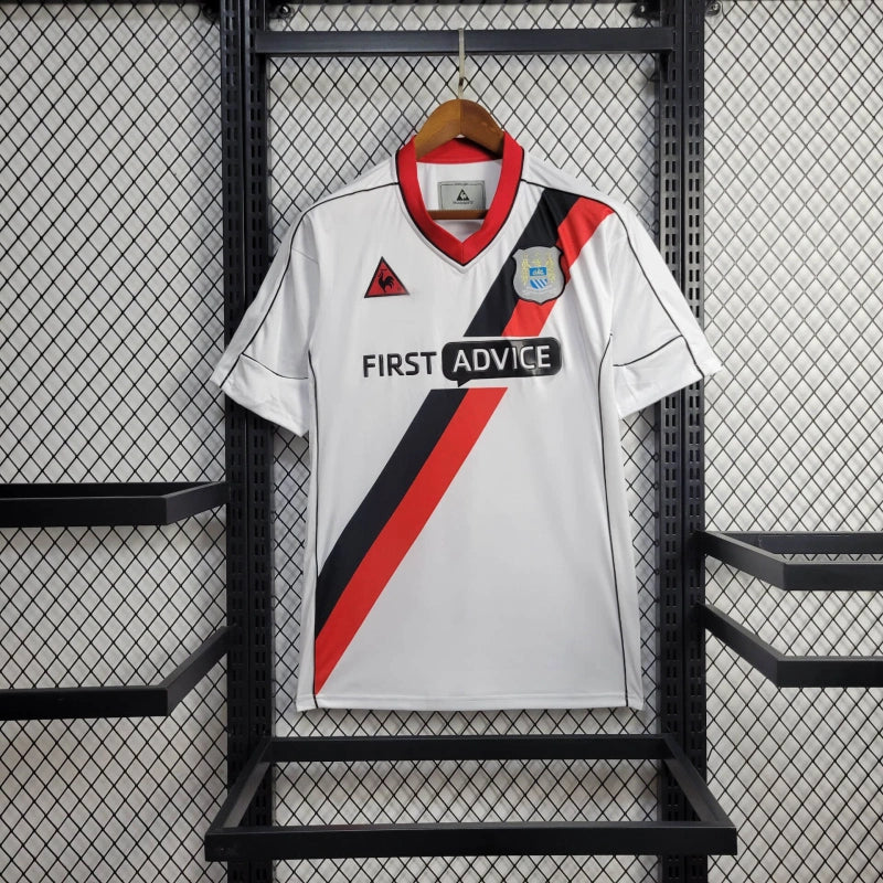 Camisa Manchester City Away 2002/03 - Retrô Masculina - Branca/Vermelha