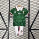 Conjunto Kit Infantil Seleção México Home 1998/99 - Aba Sport Retrô - Verde/Branca