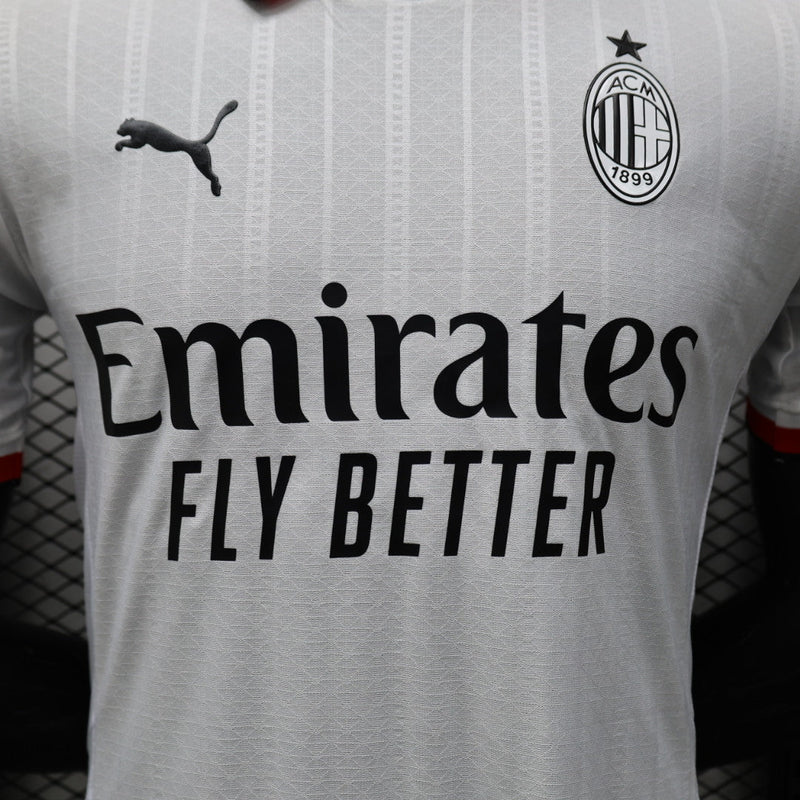 Camisa AC Milan Away 2024/25 - Puma Jogador Masculina - Branca/Preta