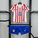 Conjunto Kit Infantil Atlético de Madrid Home 2025/26 - Nike Torcedor - Branca/Vermelha