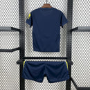 Conjunto Kit Infantil Atlético de Madrid Away 2025/26 - Nike Torcedor - Azul/Amarela