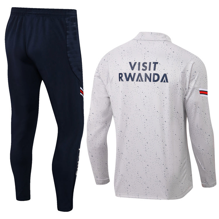 Conjunto Half Ziper PSG 2022/23 - Jordan Jaqueta + Calça - Branca/Azul