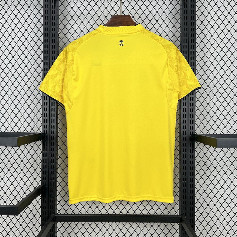 Camisa Al-Nassr Home 2025/26 - Adidas Torcedor Masculina - Amarela/Azul