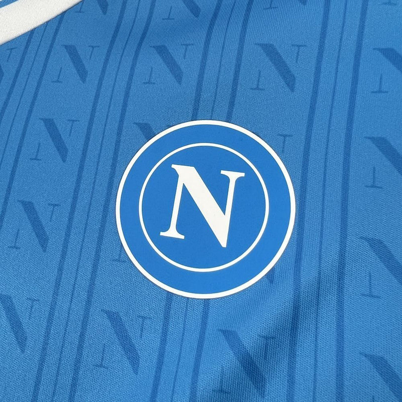 Camisa Napoli Home 2025/26 - EA7 Torcedor Masculina - Azul/Branca